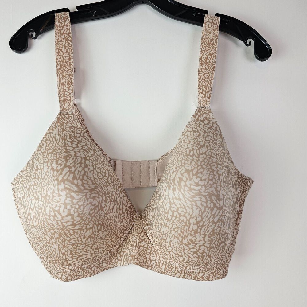 Bali Bra Women Sz 3XL Brown Beige Wireless Lightly Lined Comfort Revolution 3462